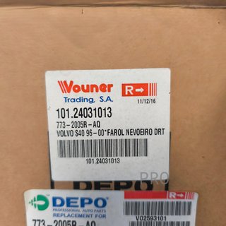 FARO ANTINIEBLAS DERECHO VOLVO S40 NUEVO 10124031013