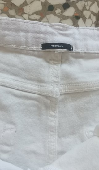 Shorts bianchi donna vita alta