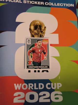 Cromo Extra Mundial 2026 Cristiano Ronaldo Plata