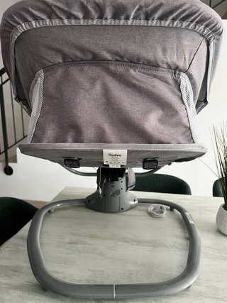 Hamaca bebé Asalvo Khalo gris con dosel y mecedor