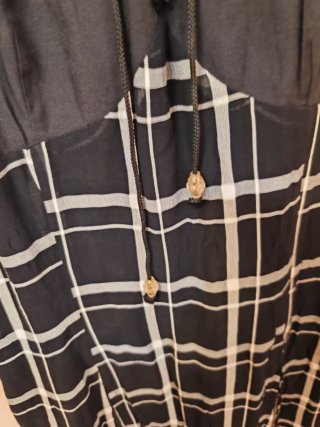 Vestido largo estampado cuadros