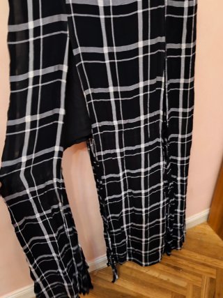 Vestido largo estampado cuadros