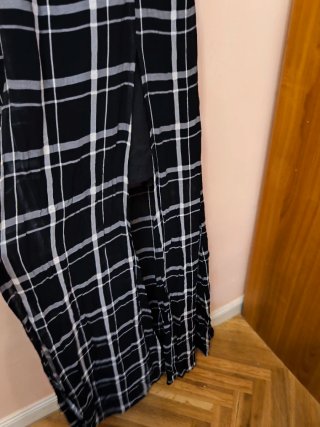Vestido largo estampado cuadros