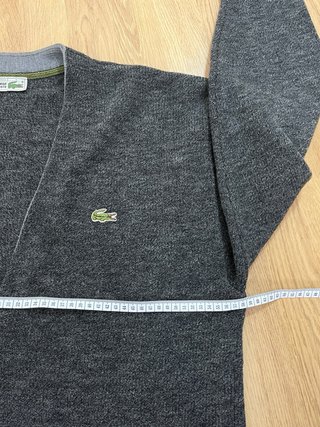 Cardigan Lacoste Vintage Gris Años 80