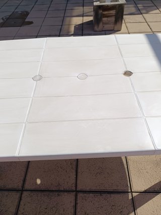 Mesa Resina Blanca Terraza/Jardín 135/185x90