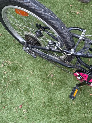 Bicicleta infantil niña rosa y negra