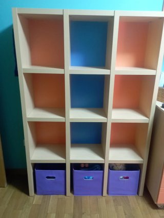 Librería Estantería Madera traseras color, modular