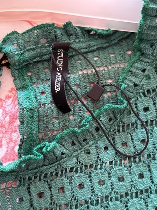 Vestido crochet con volantes
