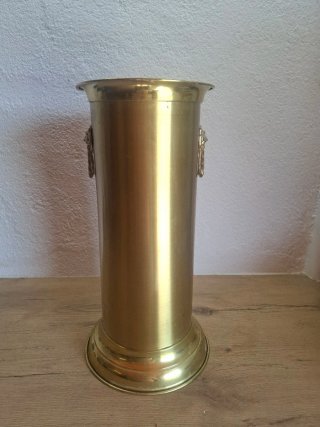Paragüero metálico dorado con adornos