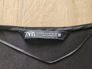 Blusa Zara Satén Cruzada Talla M