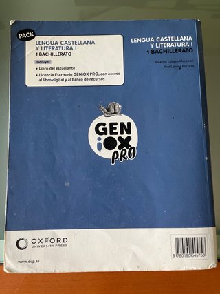 Lengua castellana y literatura I. Libro del est...