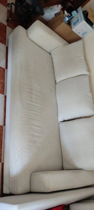 Sofá 3 plazas tela beige