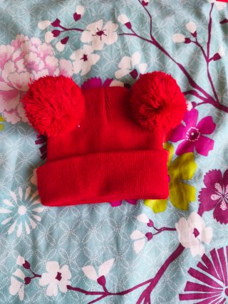 3 Gorros Pompones 3 años