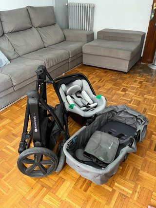 Carrito de bebé Kinderkraft gris
