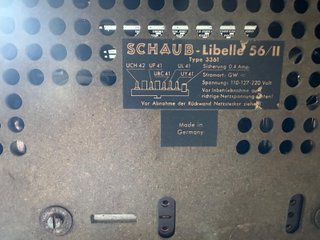 Rádio Alemão Schaub Libelle 56/II Anos 50