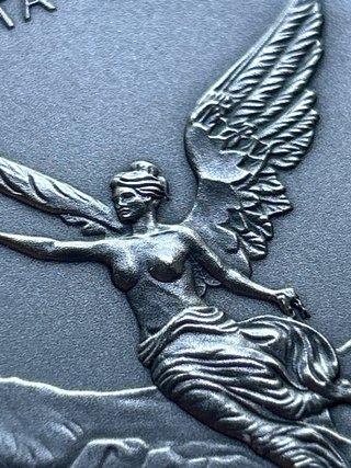 Libertad 2018 5 Onzas plata, acabado antiguo mexic