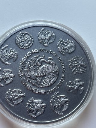 Libertad 2018 5 Onzas plata, acabado antiguo mexic