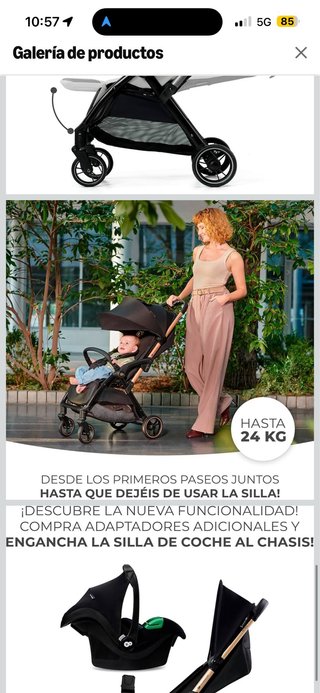 Silla de Paseo Kinderkraft APINO (NUEVO) Gris
