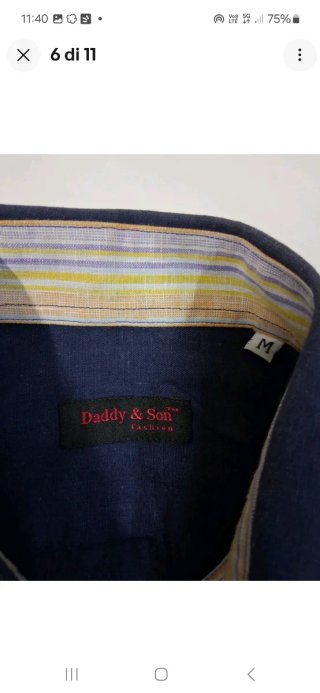 Camicia uomo puro lino Daddy & Son M