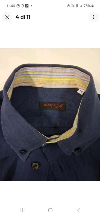Camicia uomo puro lino Daddy & Son M