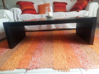 Mesa de centro con cristal