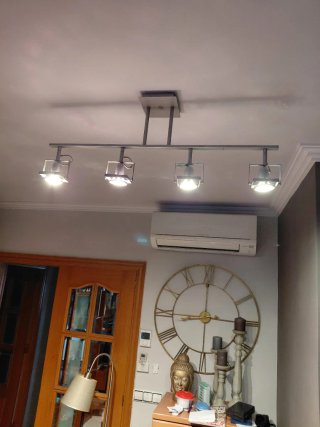 Lámpara de techo 4 focos aluminio