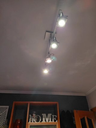 Lámpara de techo 4 focos aluminio