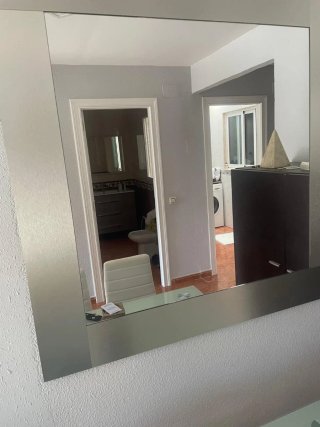 Espejo Grande Moderno Plata