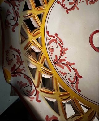 Lampadario ceramica siciliana artigianato Italiano