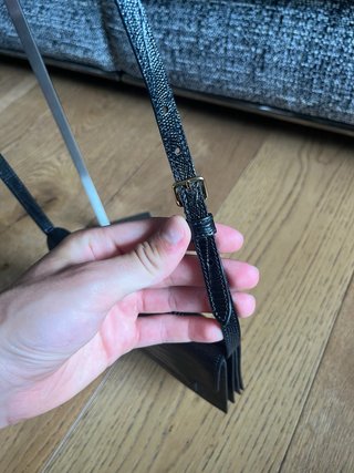 Borsetta Marni nera effetto coccodrillo