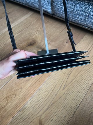 Borsetta Marni nera effetto coccodrillo