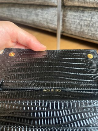Borsetta Marni nera effetto coccodrillo