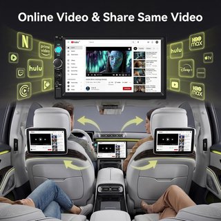 Radio Coche 1 DIN Pantalla 7" CarPlay/Android Auto