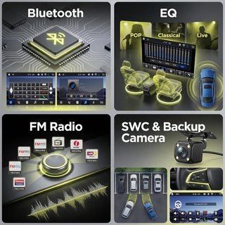 Radio Coche 1 DIN Pantalla 7" CarPlay/Android Auto
