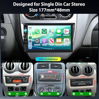Radio Coche 1 DIN Pantalla 7" CarPlay/Android Auto