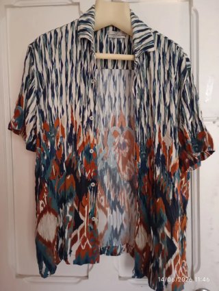 Camisa Estampada Mango Talla M