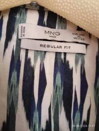 Camisa Estampada Mango Talla M