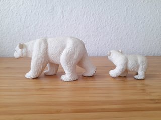 Dos Figuras Osos Polares Schleich animales juguete