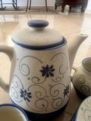 Juego de café cerámica artesanal 6 servicios