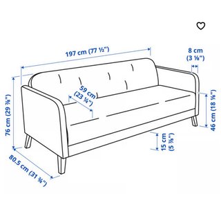 Sofá 3 plazas IKEA LINANÄS gris oscuro