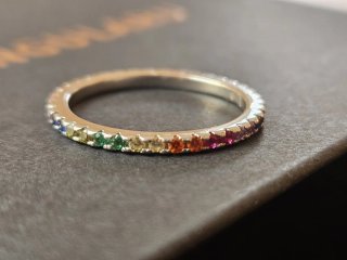 Anillo Plata Circonitas Multicolor