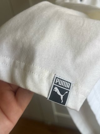 Camiseta Puma Blanca y Morada