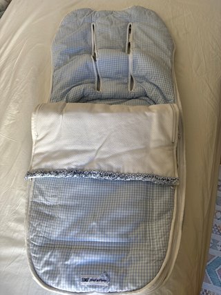 Saco silla bebé Baby Luna azul vichy
