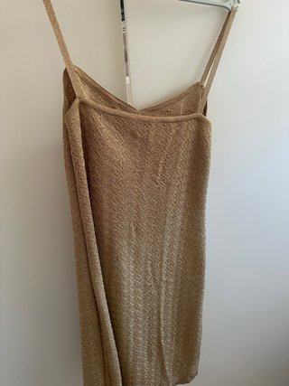 Vestido punto dorado vintage