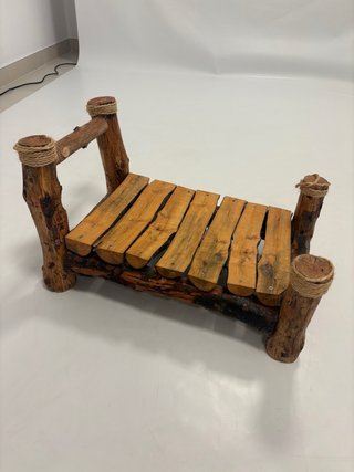 Atrezo fotografía recién nacido madera