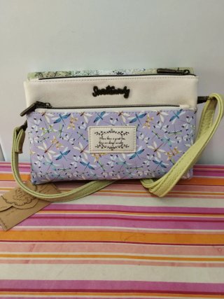 Bolso de mano estampado chica y perro