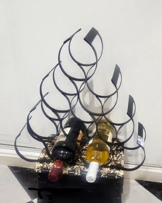 Botellero Vintage Metal 10 Botellas 41,3x37x13 cm