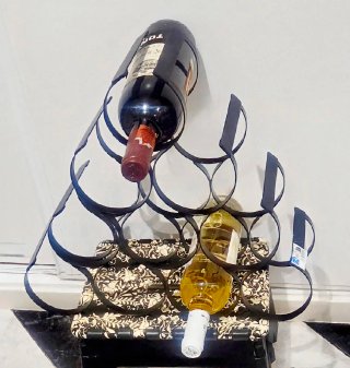 Botellero Vintage Metal 10 Botellas 41,3x37x13 cm