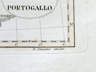 1820 Antiguo mapa de España y Portugal