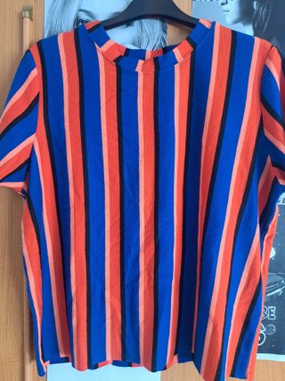 Conjunto camisa y falda rayas La falda talla L